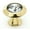Brass, variant on Alno 1 1/4" Art Deco Crystal Knob - Clear / Polished Nickel