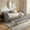 Navy-With Trundle, variant on Twin Size Upholstery Daybed with Trundle and USB, Twin to King Design Adorable Wave Shaped Extendable Linen Sofa Bed Cozy Gingham Daybed, for Living Room and Bedroom