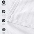 thumbnail image 5 of Superior Clara Cotton Striped Woven Blanket, California King, White, 5 of 13