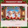 thumbnail image 2 of Red Theme Christmas Banner Christmas Style Reindeer Backdrop Reindeer Santa Claus Image Holiday Background for Christmas Party Family Gathering Xmas Event, 2 of 9