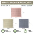 thumbnail image 4 of PiccoCasa 6-Pack 100% Cotton Kitchen Towel Dish Cloth Set Waffle Plaid Mixed Color, 4 of 7
