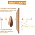 thumbnail image 2 of 4pcs Leather Furniture Handle,Cupboard Door Knob Leather Handle Drawer Knob,Vintage Furniture Handle for Cabinets,Dresser(Dark Brown,Single Hole), 2 of 4
