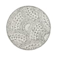 thumbnail image 3 of Ox Bay Ella 6' Round Ivory/Gray Fanned Geometric Indoor Area Rug, 3 of 9