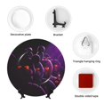 thumbnail image 5 of Lsque Five Nights At Freddy'S Pattern Ceramic Decorative Plate Decorative Plates with Display Stand Personalized Porcelain Plate Ceramic Ornaments for Wall Hanging Decoration-7in, 5 of 6