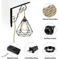 thumbnail image 5 of 20FT Pendant Lamp Lights Cord with Switch Cord E26 Bulbs Socket, Industrial DIY Twisted Hemp Rope Overhead Lamps for Farmhouse Bedroom Home Lighting Decors（Bulbs NOT Included), 5 of 6
