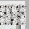 thumbnail image 5 of Ambesonne Flower Valance & Curtain, Abstract Outline Petals Art, 55"x45", Ivory and Charcoal Grey, 5 of 7