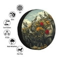 thumbnail image 4 of Susaid Floral Rhino With Birds Print Tire Covers,Waterproof Anti-UV Snow Sun Rain Tire Covers for RV,Truck, SUV, Trailer, Camper-15 inch, 4 of 6