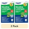 (2 pack) Equate Nicotine Polacrilex Lozenges, 4 mg, Mint Flavor, 168 Count