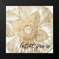 thumbnail image 2 of Fagalde, Jarman 12x12 Black Modern Framed Museum Art Print Titled - Metallic Floral Quote III, 2 of 5