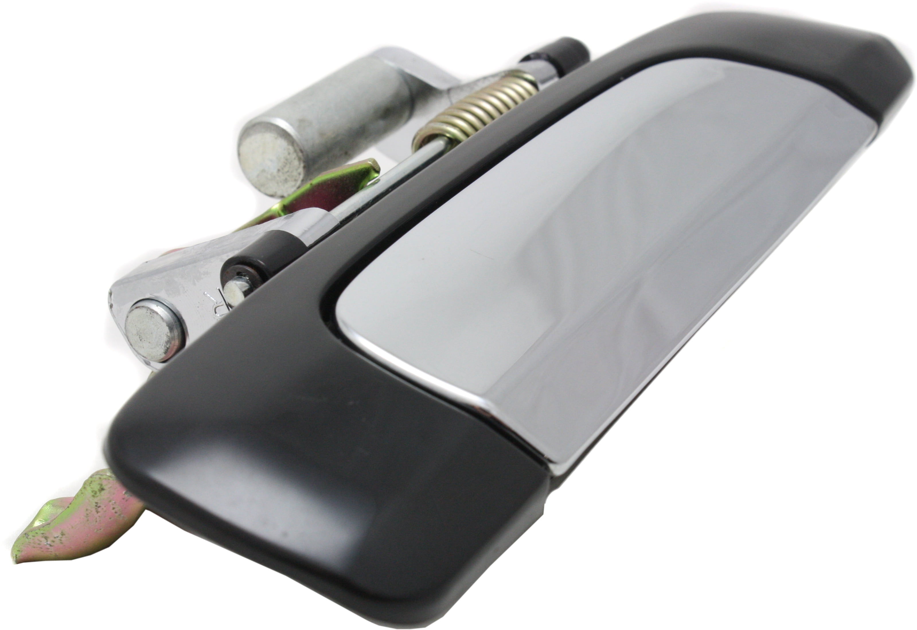 Replacement REPH491363 Exterior Door Handle Compatible with 2001-2005 Honda Civic Rear, Right Passenger Chrome Lever with Smooth Black Bezel
