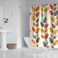thumbnail image 2 of Happy Halloween Shower Curtain Black Fall Shower Curtains for Bathroom Orange Bath Curtains Evil Pumpkinm Shower Curtains Set for Bathroom Decor, Waterproof Bathroom Curtain 72x72 in, 2 of 6