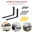 thumbnail image 4 of Soportes para estantes, 90 grados, soportes para estantes abiertos de hierro con tornillos, herrajes para montar en la pared en forma de L, 20x30cm 2 Piezas Methold HA007899-03B, 4 of 6