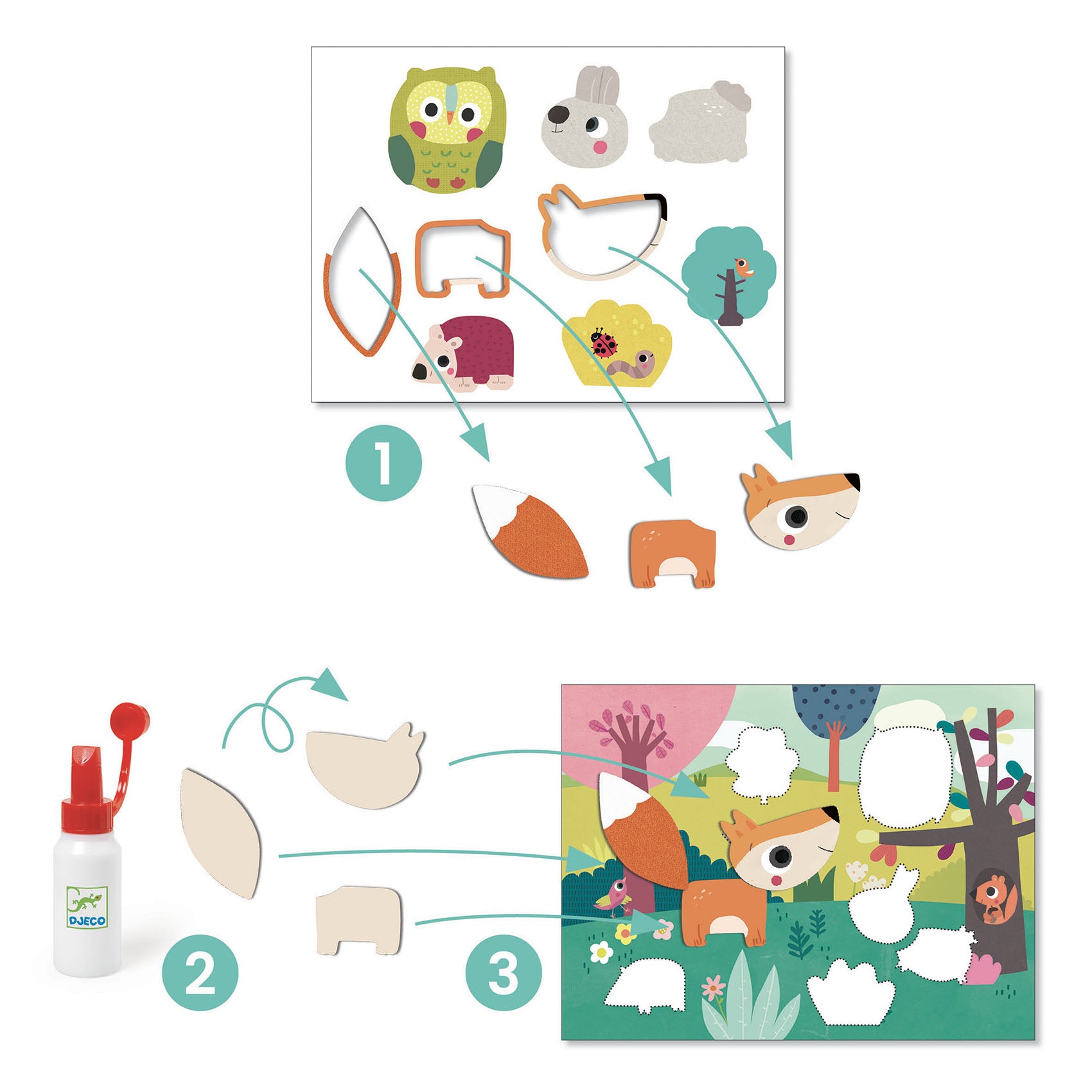 DJECO Le Petit Artist Collages for Little Ones Activity Set