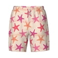 thumbnail image 4 of Lsque Mens Swim Trunks Starfish Pattern - Bathing Suit Compression Liner - Beach Swim Shorts Swimwear - (S-3XL) - Stretch Quick Dry -Medium, 4 of 9