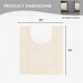 thumbnail image 3 of Home Weavers 100% Cotton Contour Rug Non-Slip Toilet Mat, Soft & Absorbent Bathroom Contour Mat, Washable Bath Contour Rug, 20"x20", Ivory, 3 of 9
