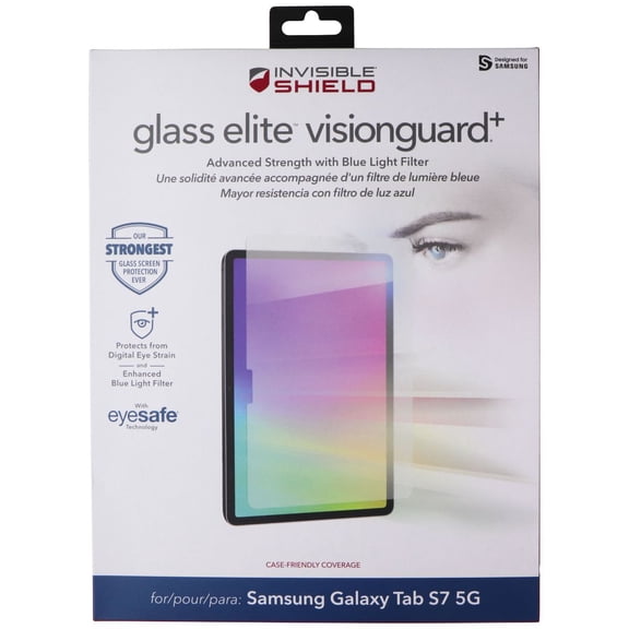 ZAGG (Glass Elite VisionGuard ) for Samsung Galaxy Tab S7 5G Tablet - Clear
