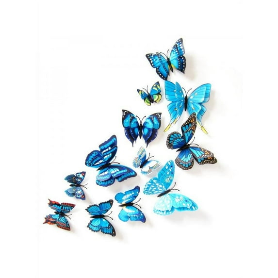 Topumt Multicolored Magnet Butterfly Refrigerator Sticker Removable 3D Wall Sticker Home Decor