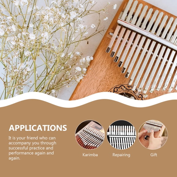 FONDOTIN Kalimba Key Replacement Thumb Piano Keys Wood 1 Set