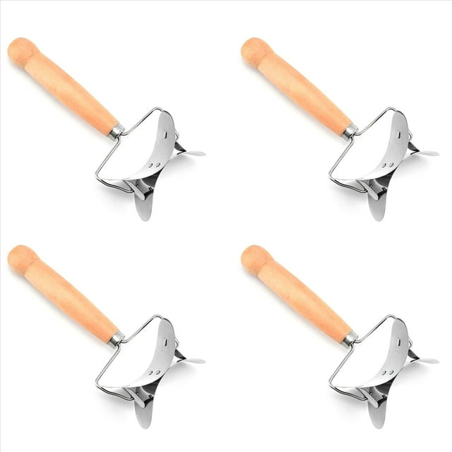 4X Envoltorios de Bolas de Masa de Acero Inoxidable, Cortador de Masa de Piel, Rodillo Circular, Cortador de Bolas de Masa, Herramienta para Cortar Pasteles