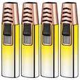 thumbnail image 1 of Encendedor Compacto ColorTorchYellow 4 Pzas Amarillo/Plata Recargable Metal Gas Butano., 1 of 1
