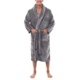 thumbnail image 2 of Sylvamorning Men Winter Warm Robe Lengthened Plush Shawl Bathrobe Kimono Homewear, 2 of 4