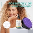 thumbnail image 2 of Artnaturals Organic Rosemary and Castor Hair Oil Set with Massager, 4 oz, with Coconut and Olive Oil for Dry Damaged Hair and Split Ends, 2 of 7
