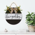 thumbnail image 4 of Front Door Porch Decorations Live a Great Story Door Hanging Sign 12 inch Wooden Wall Sign, Rustic Holiday Wreath Decor for Front Door Porch Home Window Wall Farmhouse Decorations, 4 of 5