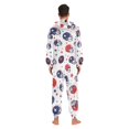 thumbnail image 4 of FORMRS Onesies Pajama for Adults Unisex Hoodie Winter Jumpsuit One Piece Sleepwear, Sizes S-2XL, Star Spangled Helmets, 4 of 7