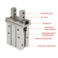 thumbnail image 3 of For SMC MHZ2-20D 20mm Parallel Air Gripper Cylinder Bore Pneumatic Part Finger, 3 of 12