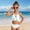 fk02 White, variant on Teen Bathing Suits Girl Junior Girl's Cute Two Piece Bikini Sets Ruffle Peplum Shell High Waisted Ribbed Swimsuit Textured Kids Tankini