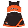 thumbnail image 2 of Girls Preschool Brown Cleveland Browns Two-Piece Cheer Captain Jumper Dress with Bloomers Set, 2 of 5