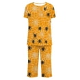 thumbnail image 4 of JOANKDMI 2 Piece Womens Pajama Costume Set Creepy Spider and Web Chic Short Sleeve Sleepwear Loungewear Outfit for Halloween Theme Party Roleplay Novelty Apparel, S-3XL, 4 of 6