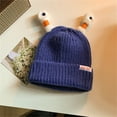 thumbnail image 1 of Gorro de invierno tejido con ojos de antenas intermitentes retráctiles | Gorro divertido y original para adultos | Gorro cálido de algodón aislante para ropa de calle y fiestas de disfraces., 1 of 4