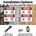 thumbnail image 3 of Pesticide Storage Hazardous Bilingual OSHA Danger Aluminum Sign 10 Inch x 7 Inch - 5 Pack, 3 of 8
