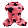 thumbnail image 2 of Hadanceo Pets Clothes Stylish Leopard Polka Dot Prints Heart Pattern Four-legged Bright Colored Soft Plush Comfortable Pet Clothes, 2 of 7