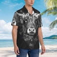 thumbnail image 5 of Daiia Geometric Bull Design Hawaiian Shirt for Men Gentle Cotton Regular Short Sleeve Casual-Large, 5 of 9