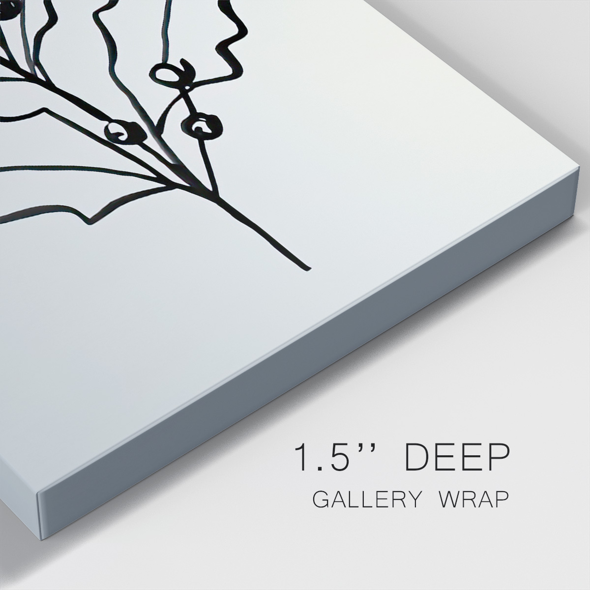 Evergreen Ink I- Gallery Wrapped Canvas
