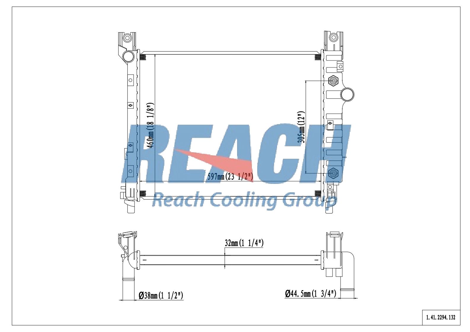 REACH Radiator 41-2294 for 04-00 Dodge Dakota; 03-00 Dodge Durango