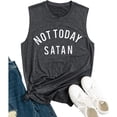 thumbnail image 4 of Gpoecd Camisoles à Col Rond pour Femmes, Imprimé de Lettres, Manches Courtes, Haut Confortable et Polyvalent pour Superposition Ou Tenue Décontractée, Camisoles pour Femmes 02_Grey,TG, 4 of 4