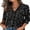 Black, variant on Tops for Women 3/4 Length Sleeve V Neck Lightweight Business Casual Blouses Spring Summer Work Outfits