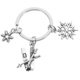thumbnail image 4 of Llavero de copos de nieve con llavero con llavero de metal de metal con temas de deportes de invierno, 4 of 5