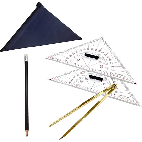 Calyron Architect Triangular Set Boat Architectural Stationery Navigation Compasses Course Triangle & Positioning
