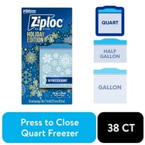 Ziploc Brand Freezer Quart Bags with Grip 'n Seal Technology, 38 Count