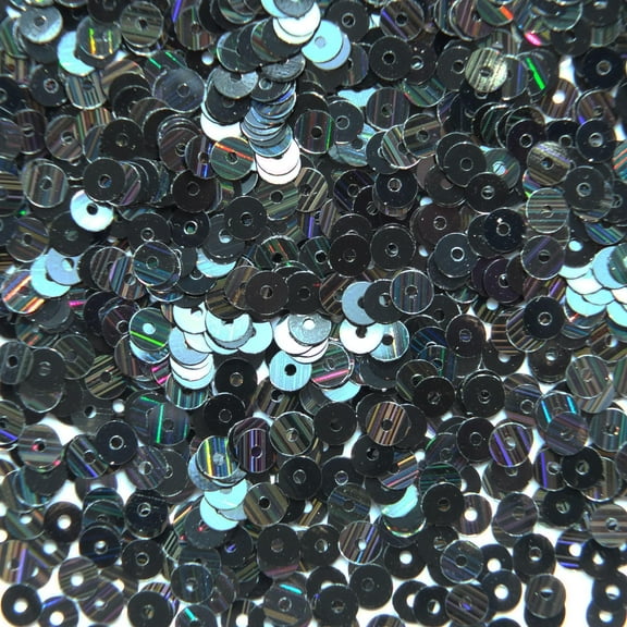 Galaxy Black Sequins 4mm City Lights Metallic Reflective Made in USA
