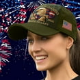 thumbnail image 6 of TOWED22 250 Anniversary USA Hat,Eagle Liberty Cross Printed Pattern,America 250th,Adjustable Baseball Cap for Men Women E, 6 of 7