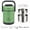 Green, variant on Elitra 1.6 L/54 Oz Portable Electric Lunchbox - 304 Stainless Steel, 5V/20W USB-C Heated Meal Container for Car, Travel, Work, Office - Leak Resistant Lid, Spoon, Car Charger Included (Oatmeal)