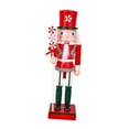 thumbnail image 4 of Nutcracker Christmas Figure Doll Wood Standing Decor Large Festive Ornament for Home Party Display, 4 of 9