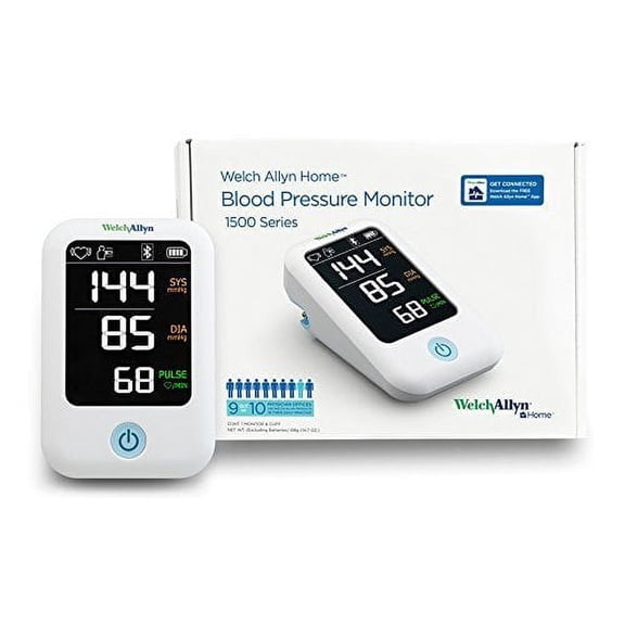Welch Allyn Home 1500 Series Upper Arm Blood Pressure Monitor with Easy Bluetooth Smartphone Connectivity RPM-BP Monitor