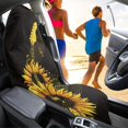 thumbnail image 4 of POLERO 1 Pack Car Seat Towel Cover with Sunflower Guitar, Easy Install, Sweatproof Terry Cloth Protector Compatible with Van Truck Car Interior, 4 of 7