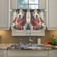 thumbnail image 5 of Wobogo Winter Dog Kitchen Curtains 2 Piece Set Farmhouse Country Style Light Filtering Small Window Drapes Suitable for Bathroom Laundry Room and RV 27x36in, 5 of 9